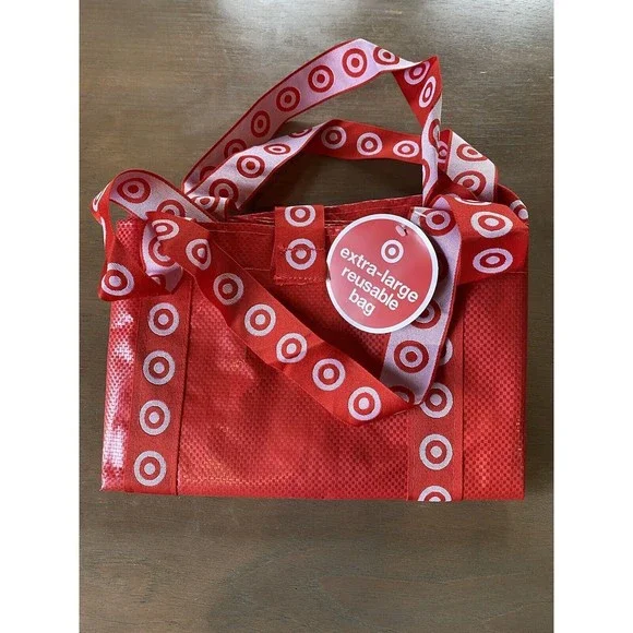 Target Extra Large Recycled Reusable Red Bag 15"x19"14" Ships Quick NEW w/ Tag - Picture 8 of 8